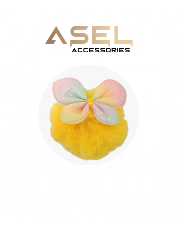 Renkli Kurdele Figürlü Peluş Toka 