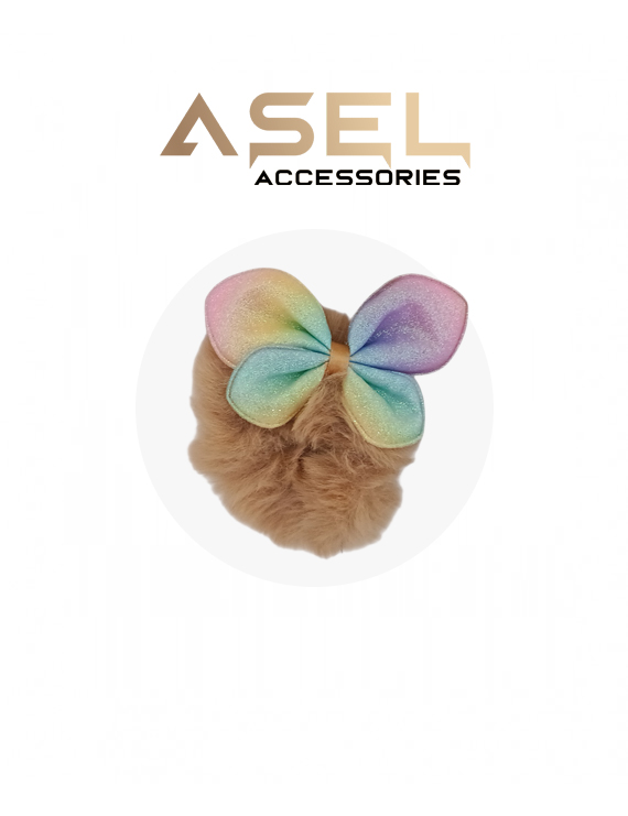 Renkli Kurdele Figürlü Peluş Toka 