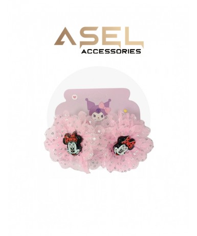 Mickey Mouse Boncuk Tüllü Lastik Toka