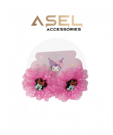 Mickey Mouse Boncuk Tüllü Lastik Toka