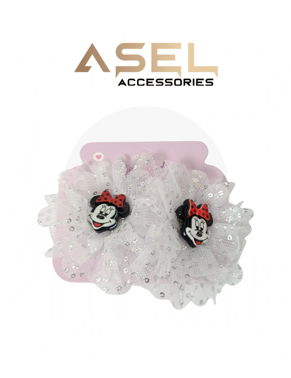 Mickey Mouse Boncuk Tüllü Lastik Toka