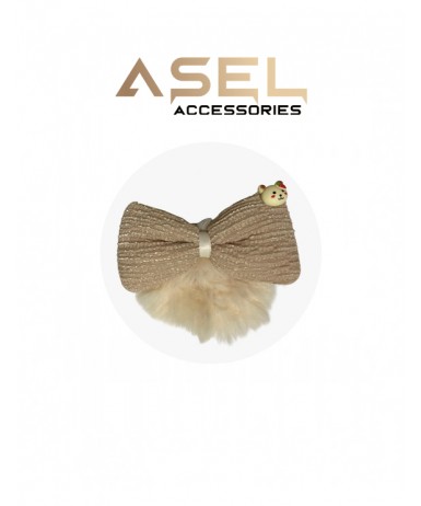 Ayıcıklı Lastikli Peluş Toka